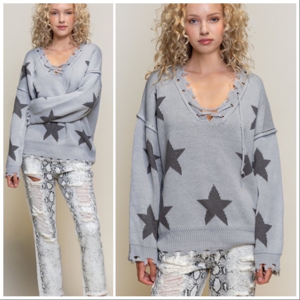 POL It's all about Stars Knit Sweater - Picture 7 of 12
